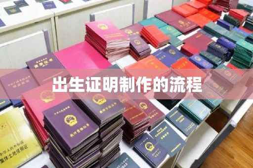 眉山出生证明制作的流程